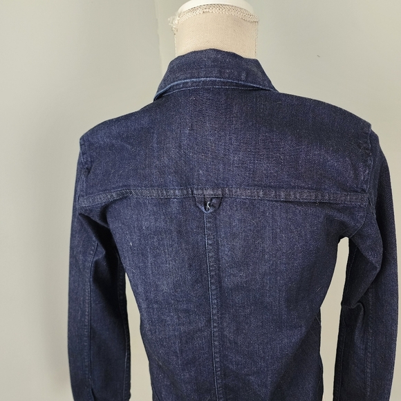 Kate Spade Saturday Dark Blue Denim Button Up Jacket Size XS - Picture 5 of 8